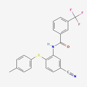 N-{5-cyano-2-[(4-methylphenyl)sulfanyl]phenyl}-3-(trifluoromethyl)benzenecarboxamide