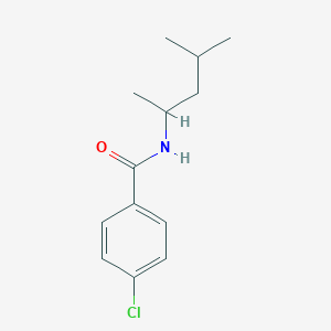 molecular formula C13H18ClNO B312245 4-chloro-N-(1,3-dimethylbutyl)benzamide 