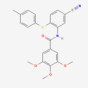 N-{5-cyano-2-[(4-methylphenyl)sulfanyl]phenyl}-3,4,5-trimethoxybenzenecarboxamide