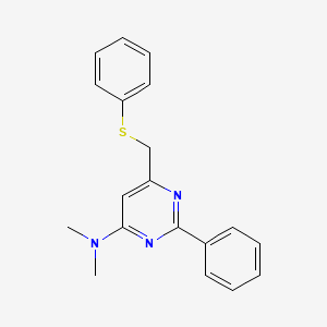 N,N-dimethyl-2-phenyl-6-[(phenylsulfanyl)methyl]-4-pyrimidinamine