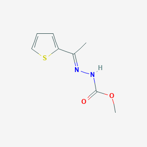 molecular formula C8H10N2O2S B3122549 2-[1-(2-噻吩基)亚乙基]-1-肼甲酸甲酯 CAS No. 303148-60-9