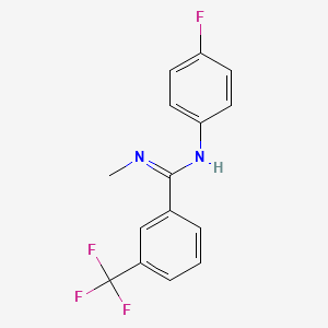 N-(4-fluorophenyl)-N'-methyl-3-(trifluoromethyl)benzenecarboximidamide