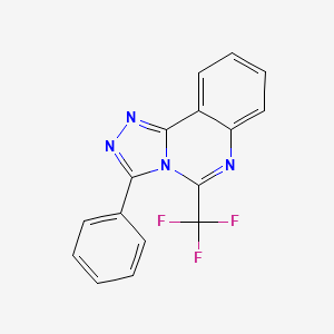 molecular formula C16H9F3N4 B3122564 3-苯基-5-(三氟甲基)(1,2,4)三唑并[4,3-c]喹唑啉 CAS No. 303148-98-3