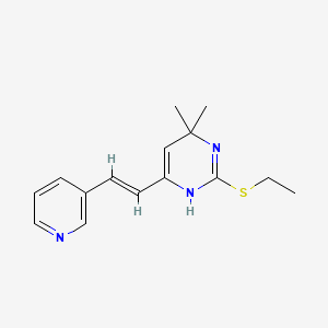 molecular formula C15H19N3S B3122573 2-(Ethylsulfanyl)-6,6-dimethyl-4-[2-(3-pyridinyl)vinyl]-1,6-dihydropyrimidine CAS No. 303149-15-7