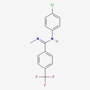 N-(4-chlorophenyl)-N'-methyl-4-(trifluoromethyl)benzenecarboximidamide