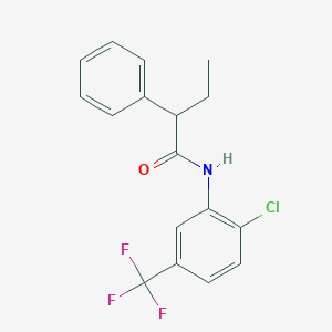 molecular formula C17H15ClF3NO B312258 N-[2-chloro-5-(trifluoromethyl)phenyl]-2-phenylbutanamide 
