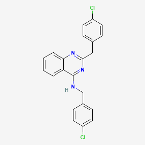 molecular formula C22H17Cl2N3 B3122599 N,2-bis(4-chlorobenzyl)-4-quinazolinamine CAS No. 303149-93-1