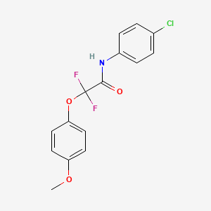 molecular formula C15H12ClF2NO3 B3122639 N-(4-chlorophenyl)-2,2-difluoro-2-(4-methoxyphenoxy)acetamide CAS No. 303150-79-0