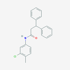 molecular formula C22H20ClNO B312265 N-(3-chloro-4-methylphenyl)-3,3-diphenylpropanamide 