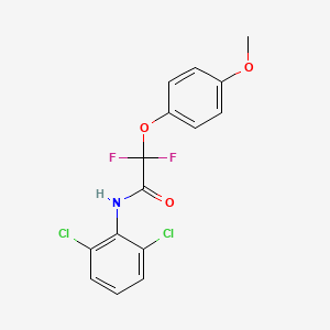 molecular formula C15H11Cl2F2NO3 B3122656 N-(2,6-二氯苯基)-2,2-二氟-2-(4-甲氧基苯氧基)乙酰胺 CAS No. 303151-16-8