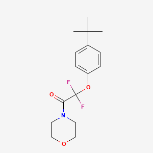 molecular formula C16H21F2NO3 B3122663 2-[4-(Tert-butyl)phenoxy]-2,2-difluoro-1-morpholino-1-ethanone CAS No. 303151-30-6
