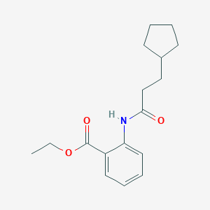 Ethyl2-[(3-cyclopentylpropanoyl)amino]benzoate