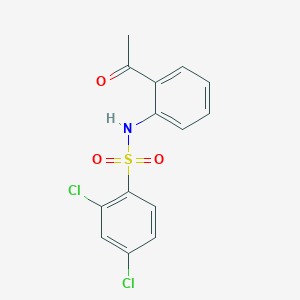 molecular formula C14H11Cl2NO3S B3122699 N-(2-acetylphenyl)-2,4-dichlorobenzenesulfonamide CAS No. 303152-40-1