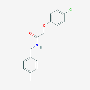 molecular formula C16H16ClNO2 B312272 2-(4-chlorophenoxy)-N-(4-methylbenzyl)acetamide 