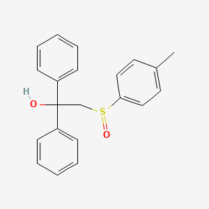 molecular formula C21H20O2S B3122728 2-[(4-Methylphenyl)sulfinyl]-1,1-diphenyl-1-ethanol CAS No. 303152-60-5