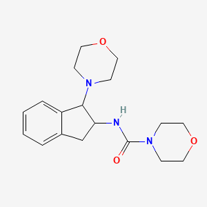 molecular formula C18H25N3O3 B3122748 N-(1-morpholino-2,3-dihydro-1H-inden-2-yl)-4-morpholinecarboxamide CAS No. 303152-83-2