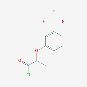 molecular formula C10H8ClF3O2 B3122760 2-[3-(Trifluoromethyl)phenoxy]propanoyl chloride CAS No. 303181-61-5