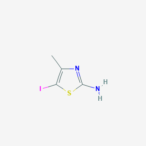 molecular formula C4H5IN2S B3122767 5-碘-4-甲基-1,3-噻唑-2-胺 CAS No. 3034-58-0