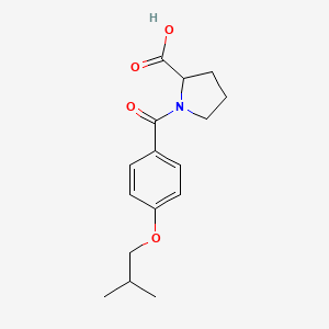 molecular formula C16H21NO4 B3122769 1-(4-Isobutoxy-benzoyl)-pyrrolidine-2-carboxylic acid CAS No. 303729-54-6