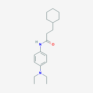 molecular formula C19H30N2O B312278 3-cyclohexyl-N-[4-(diethylamino)phenyl]propanamide 
