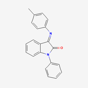 molecular formula C21H16N2O B3122789 3-[(4-methylphenyl)imino]-1-phenyl-1,3-dihydro-2H-indol-2-one CAS No. 303984-52-3