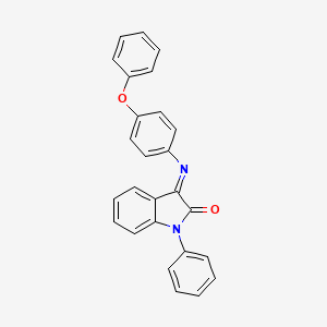 3-[(4-phenoxyphenyl)imino]-1-phenyl-1,3-dihydro-2H-indol-2-one