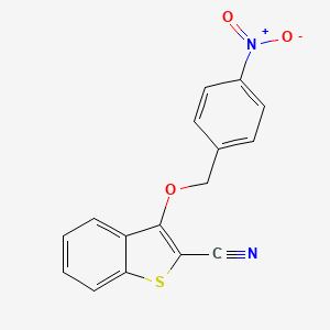 3-[(4-Nitrophenyl)methoxy]-1-benzothiophene-2-carbonitrile