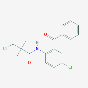 molecular formula C18H17Cl2NO2 B3122803 N-(2-benzoyl-4-chlorophenyl)-3-chloro-2,2-dimethylpropanamide CAS No. 303985-83-3