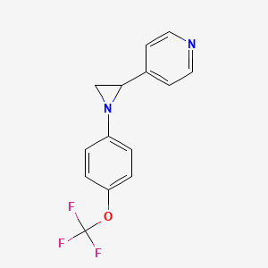molecular formula C14H11F3N2O B3122836 4-{1-[4-(Trifluoromethoxy)phenyl]-2-aziranyl}pyridine CAS No. 303986-94-9