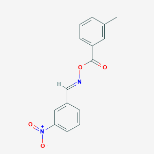 molecular formula C15H12N2O4 B3122847 (E)-[(3-nitrophenyl)methylidene]amino 3-methylbenzoate CAS No. 303987-16-8