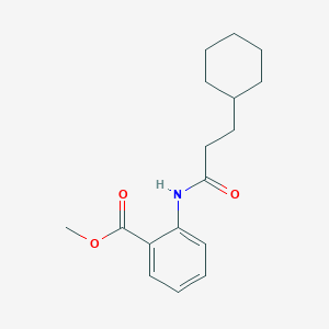 molecular formula C17H23NO3 B312286 Methyl 2-[(3-cyclohexylpropanoyl)amino]benzoate 