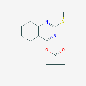 molecular formula C14H20N2O2S B3122860 2-(甲硫基)-5,6,7,8-四氢-4-喹唑啉基新戊酸酯 CAS No. 303987-60-2