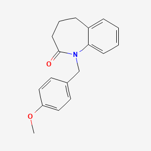 molecular formula C18H19NO2 B3122880 1-(4-methoxybenzyl)-1,3,4,5-tetrahydro-2H-1-benzazepin-2-one CAS No. 303987-99-7