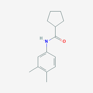 molecular formula C14H19NO B312290 N-(3,4-dimethylphenyl)cyclopentanecarboxamide 