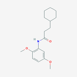 molecular formula C17H25NO3 B312292 3-cyclohexyl-N-(2,5-dimethoxyphenyl)propanamide 