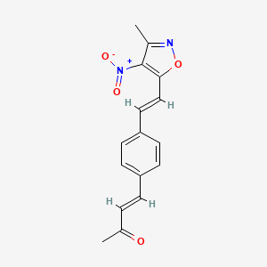(E)-4-[4-[(E)-2-(3-methyl-4-nitro-1,2-oxazol-5-yl)ethenyl]phenyl]but-3-en-2-one