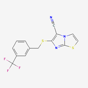 6-{[3-(Trifluoromethyl)benzyl]sulfanyl}imidazo[2,1-b][1,3]thiazole-5-carbonitrile