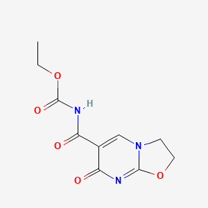 ethyl N-[(7-oxo-2,3-dihydro-7H-[1,3]oxazolo[3,2-a]pyrimidin-6-yl)carbonyl]carbamate