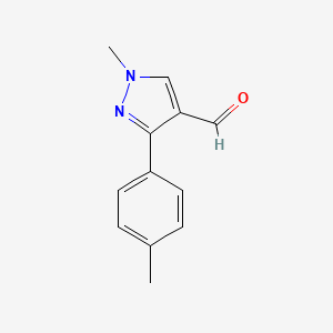 molecular formula C12H12N2O B3123089 1-Methyl-3-(p-tolyl)-1H-pyrazole-4-carbaldehyde CAS No. 304477-41-6