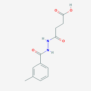 molecular formula C12H14N2O4 B3123116 4-[2-(3-Methylbenzoyl)hydrazino]-4-oxobutanoic acid CAS No. 304481-82-1