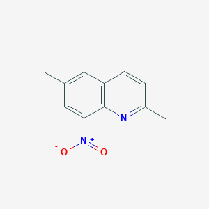 molecular formula C11H10N2O2 B3123119 2,6-Dimethyl-8-nitroquinoline CAS No. 30465-59-9