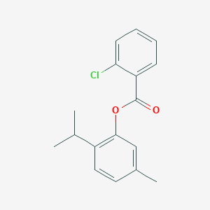molecular formula C17H17ClO2 B312312 2-Isopropyl-5-methylphenyl 2-chlorobenzoate 