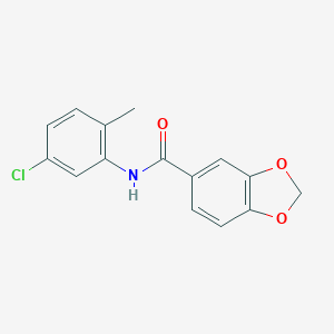 molecular formula C15H12ClNO3 B312314 N-(5-chloro-2-methylphenyl)-1,3-benzodioxole-5-carboxamide 