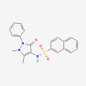 N-(1,5-dimethyl-3-oxo-2-phenyl-2,3-dihydro-1H-pyrazol-4-yl)naphthalene-2-sulfonamide