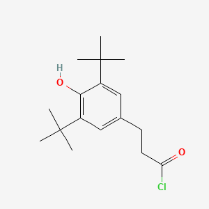 molecular formula C17H25ClO2 B3123208 3-(3,5-Di-tert-butyl-4-hydroxyphenyl)propionyl chloride CAS No. 3062-64-4