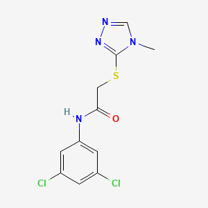 molecular formula C11H10Cl2N4OS B3123269 N-(3,5-dichlorophenyl)-2-[(4-methyl-4H-1,2,4-triazol-3-yl)sulfanyl]acetamide CAS No. 306731-95-3