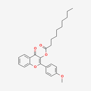 2-(4-methoxyphenyl)-4-oxo-4H-chromen-3-yl decanoate