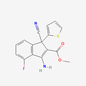 methyl 3-amino-1-cyano-4-fluoro-1-(2-thienyl)-1H-indene-2-carboxylate