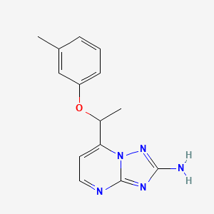 7-[1-(3-Methylphenoxy)ethyl]-[1,2,4]triazolo[1,5-a]pyrimidin-2-amine