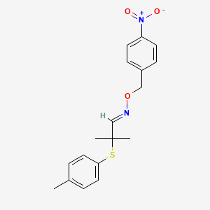 molecular formula C18H20N2O3S B3123360 2-甲基-2-[(4-甲苯基)硫代]丙醛 O-(4-硝基苄基)肟 CAS No. 306979-76-0